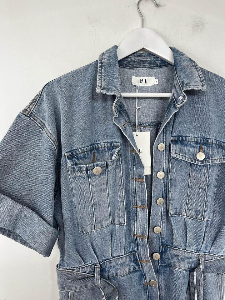 Calli Denim Playsuit - size 8