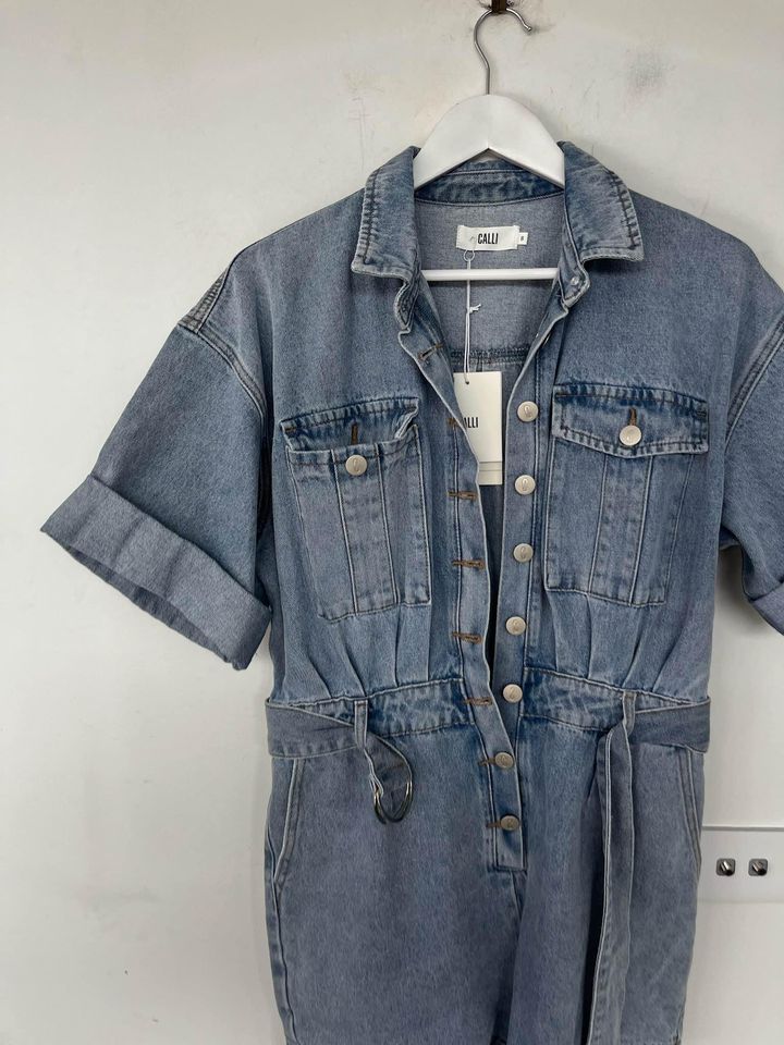 Calli Denim Playsuit - size 8