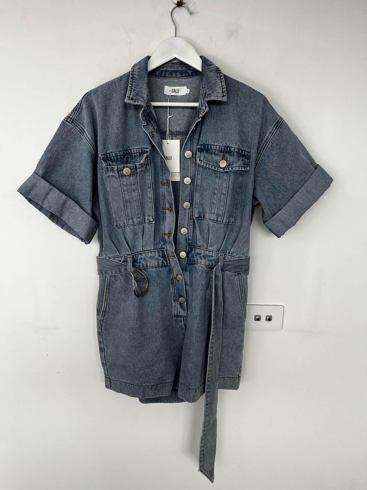 Calli Denim Playsuit - size 8