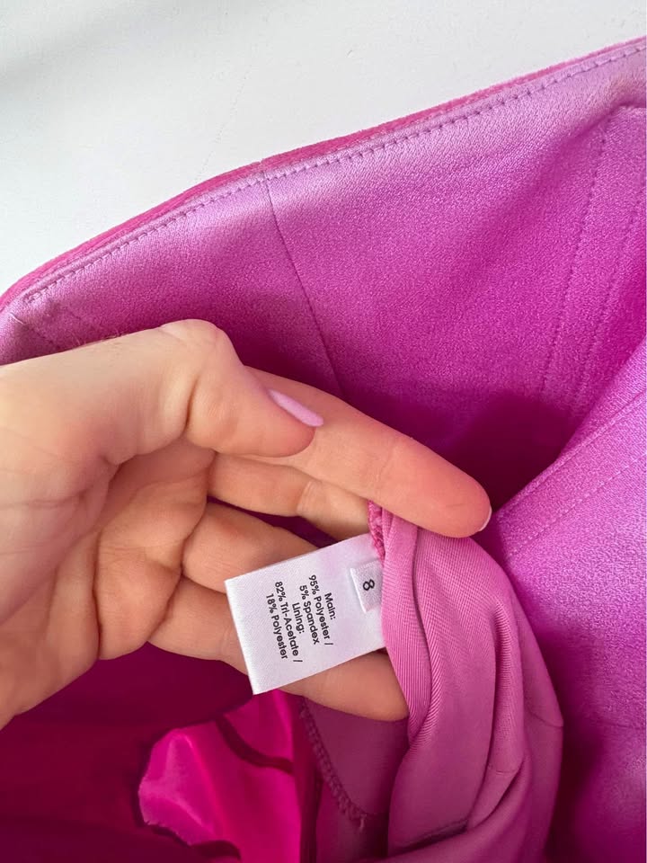 Alex Perry Pink Velvet Jumpsuit - size 8