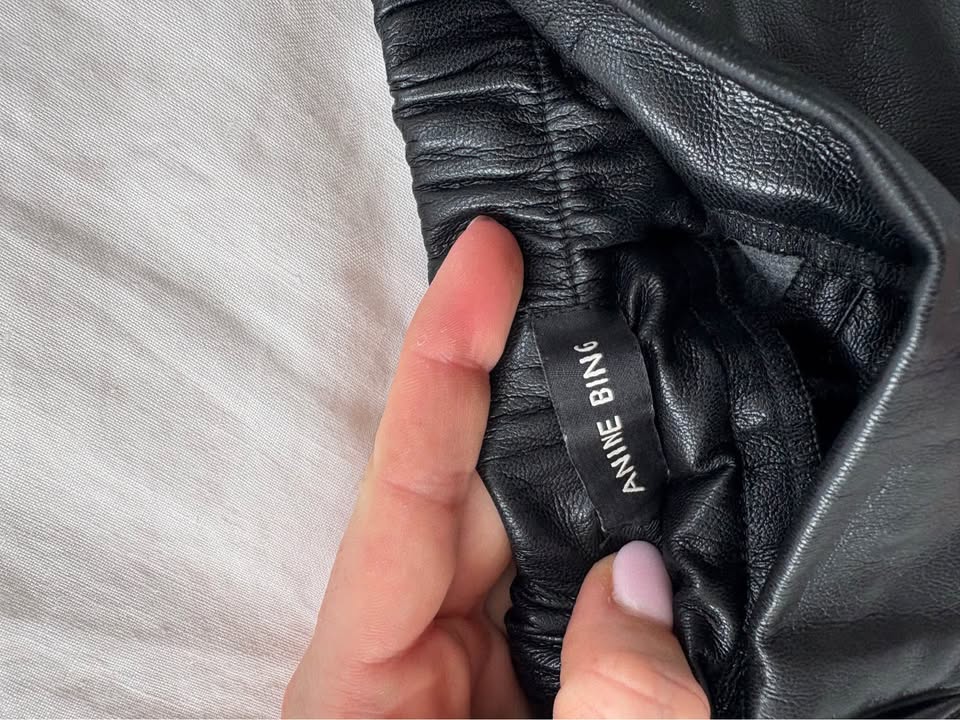 Anine Bing Leather Shorts - size large
