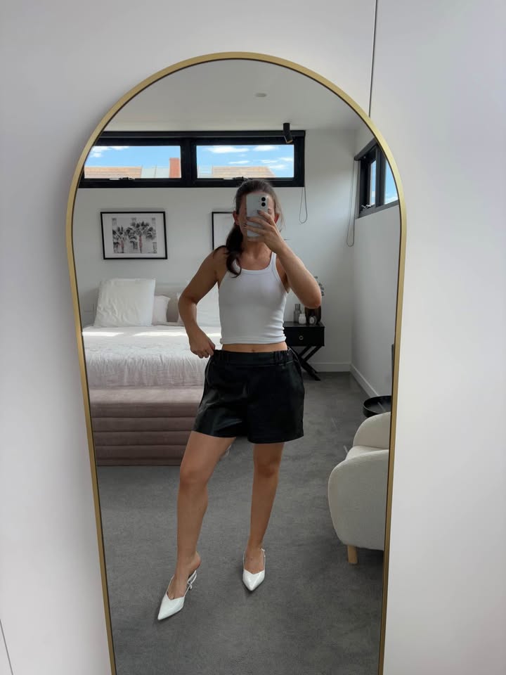 Anine Bing Leather Shorts - size large