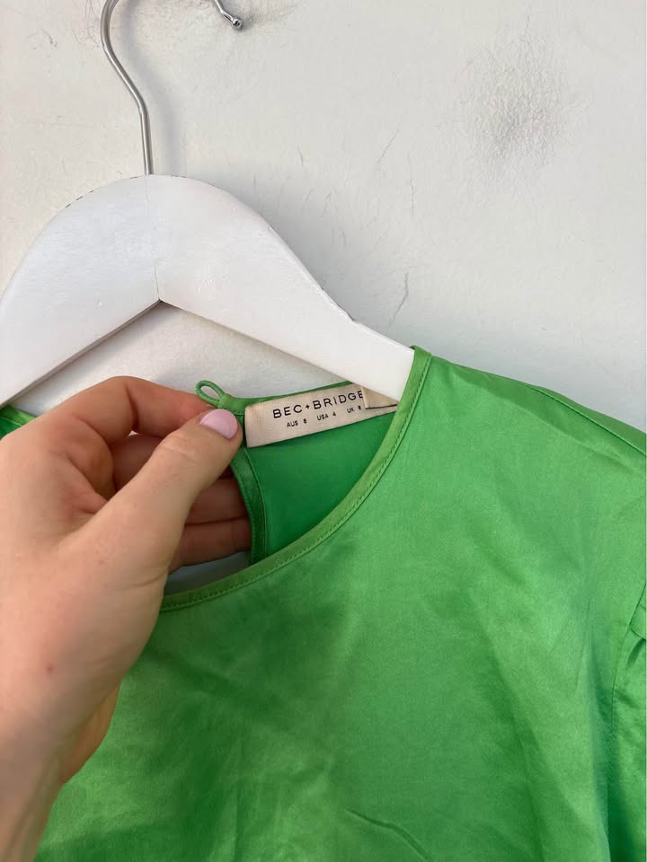 Bec + Bridge Silk Top - size 8