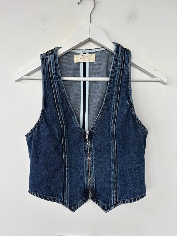 Ode Denim Vest - size small