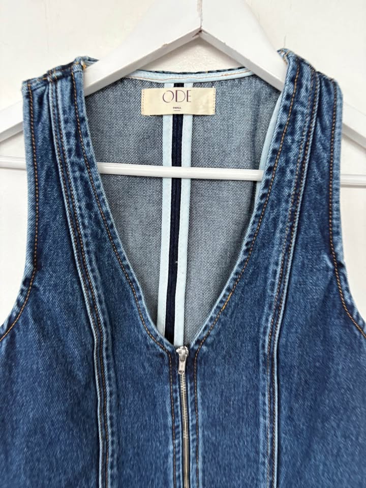 Ode Denim Vest - size small