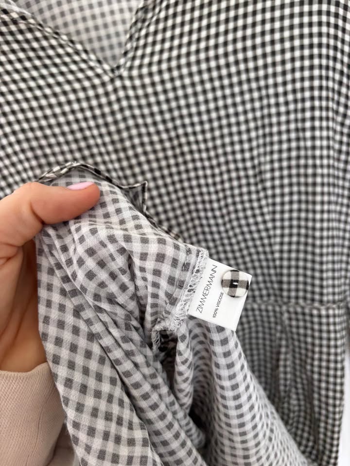 ZIMMERMANN Gingham Mini Dress - size 1