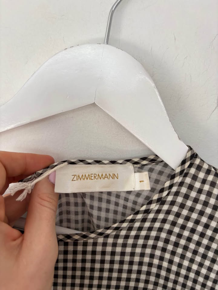 ZIMMERMANN Gingham Mini Dress - size 1