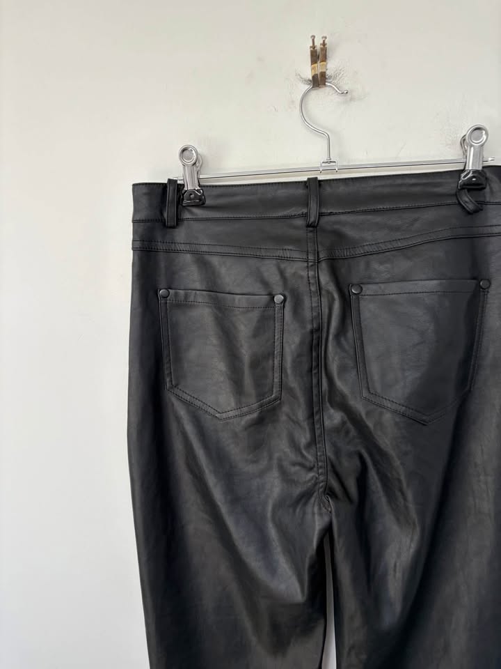 HENNE Faux Leather Pants - size 6