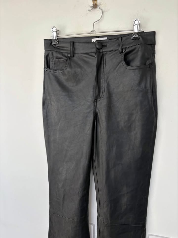 HENNE Faux Leather Pants - size 6