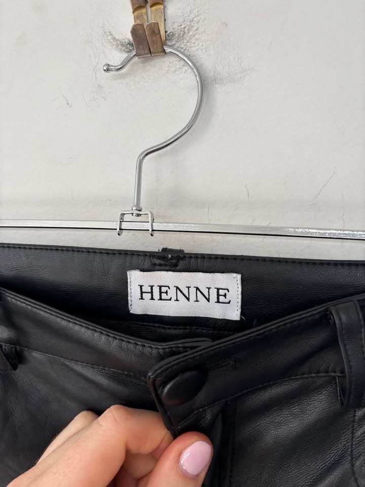 HENNE Faux Leather Pants - size 6