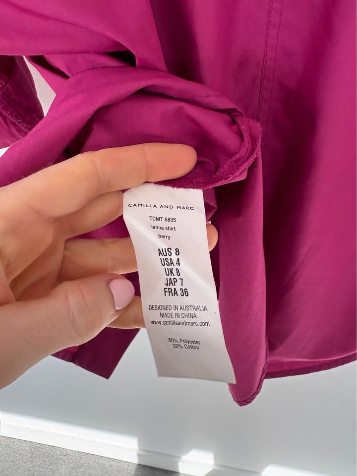 Camilla and Marc Shirt - size 8