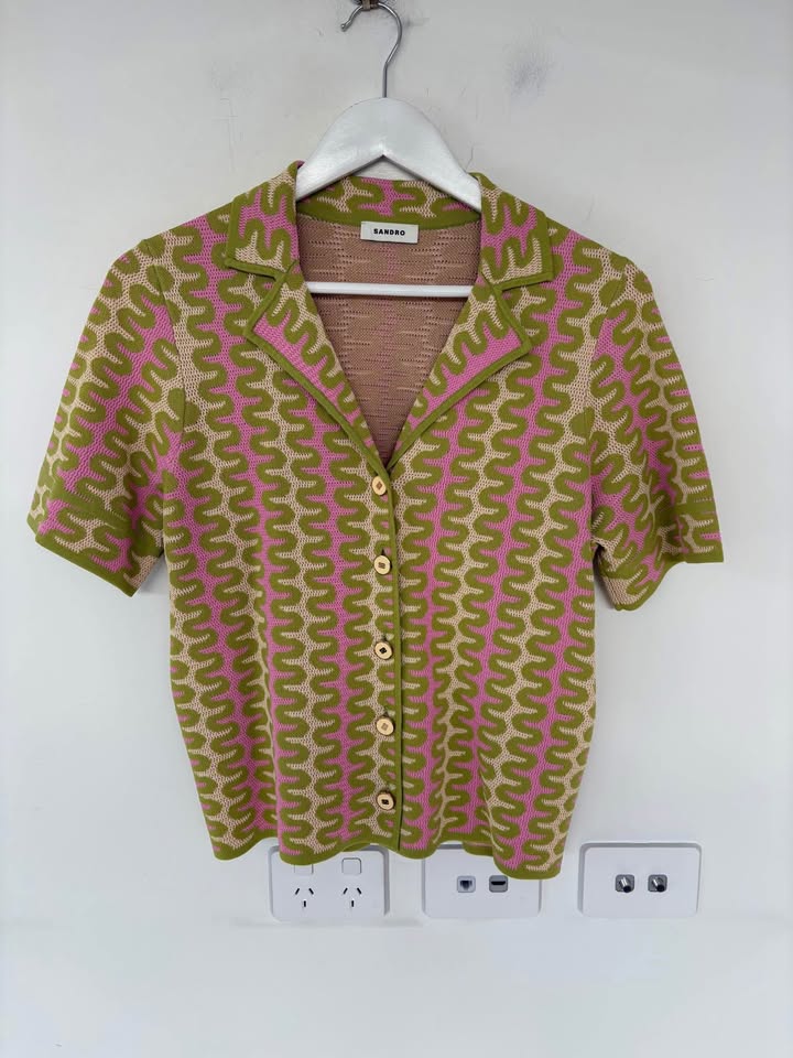 Sandro Knit Shirt - size 0