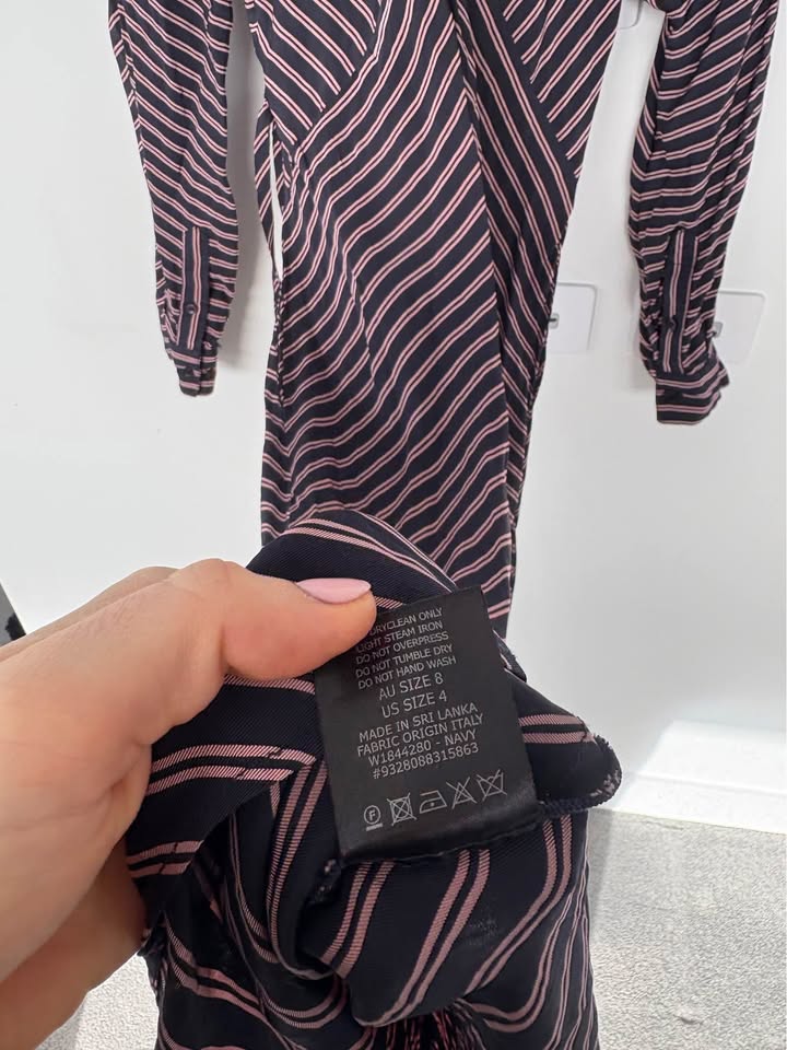 Scanlan Theodore Stripe Dress - size 8