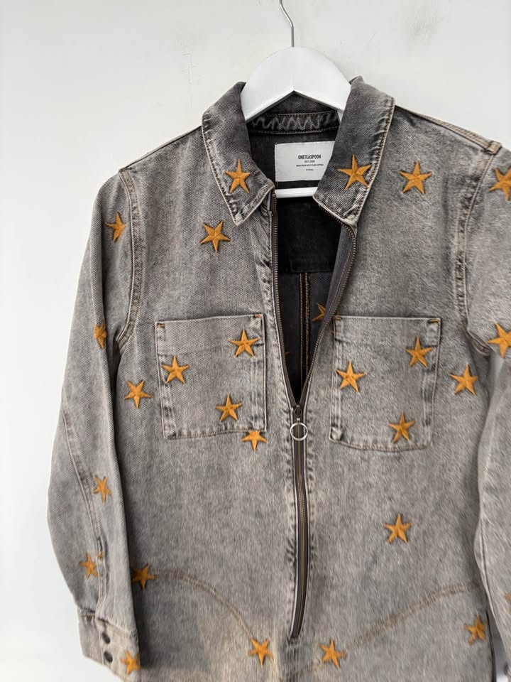 One tea Spoon Denim Romper - size xs