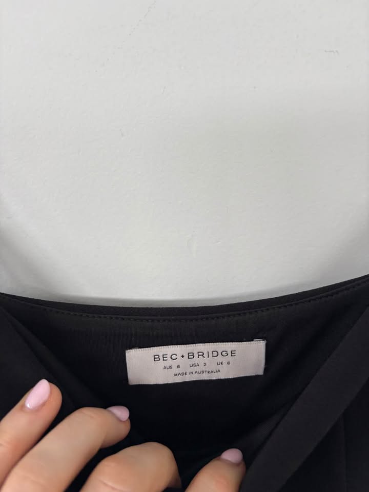 Bec + Bridge Black Mini Dress - Size 6