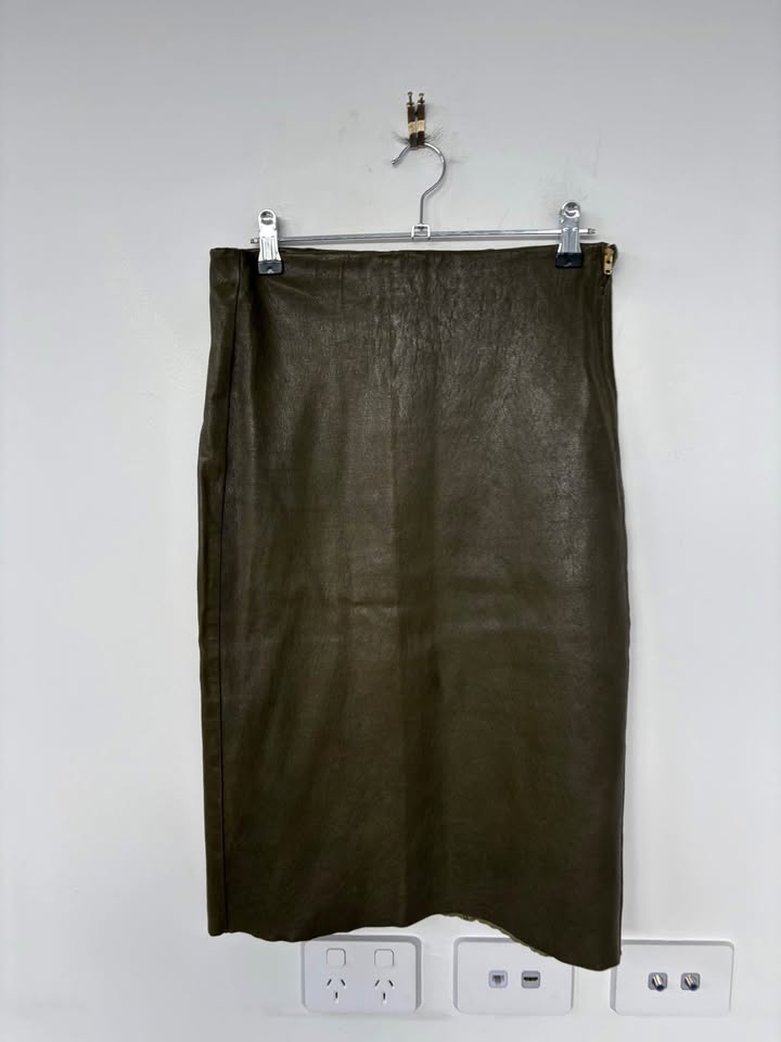 Scanlan Theodore Leather Skirt - Size 12