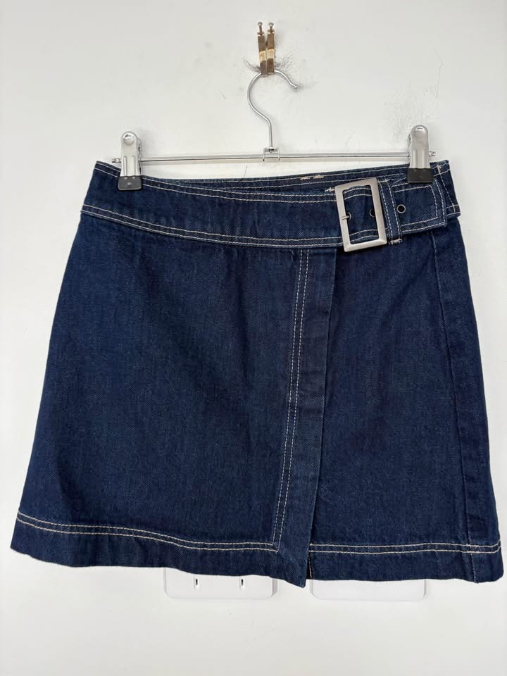 Kookai Denim Mini Skirt - Size 6