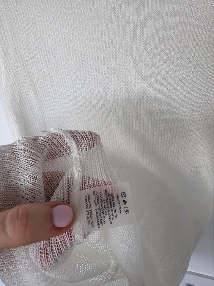 All Things Golden Sheer Knit Top - Size XS