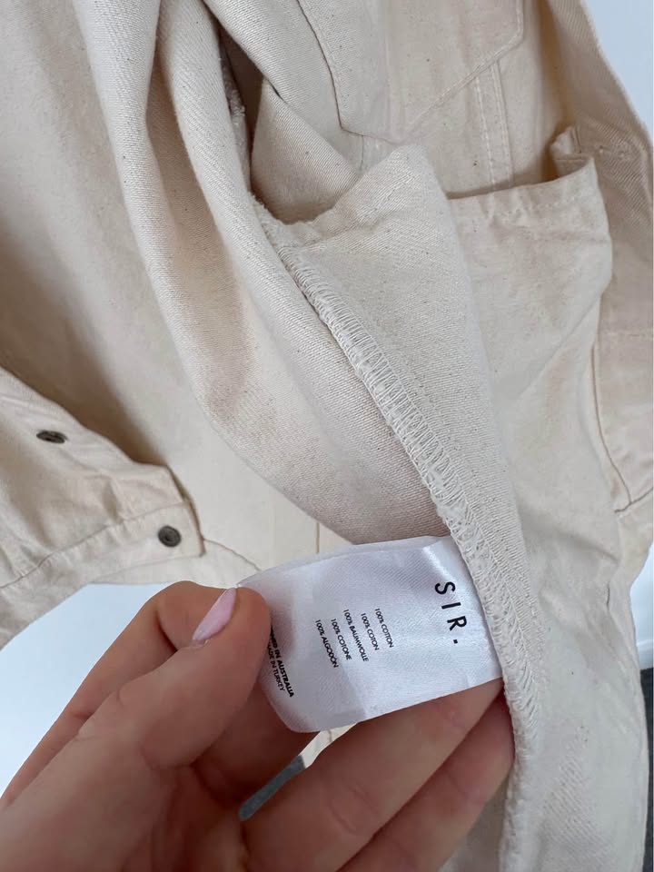 Sir. Cream Denim Jacket - Size Large