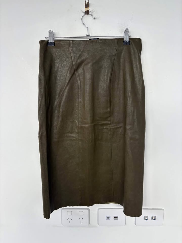 Scanlan Theodore Leather Skirt - Size 12