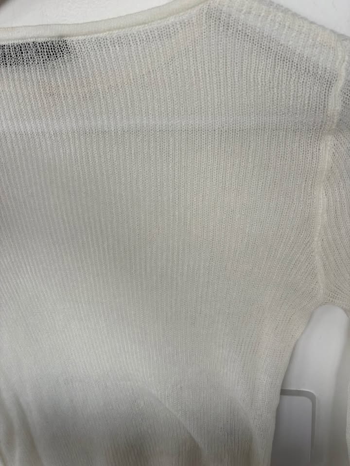 All Things Golden Sheer Knit Top - Size XS