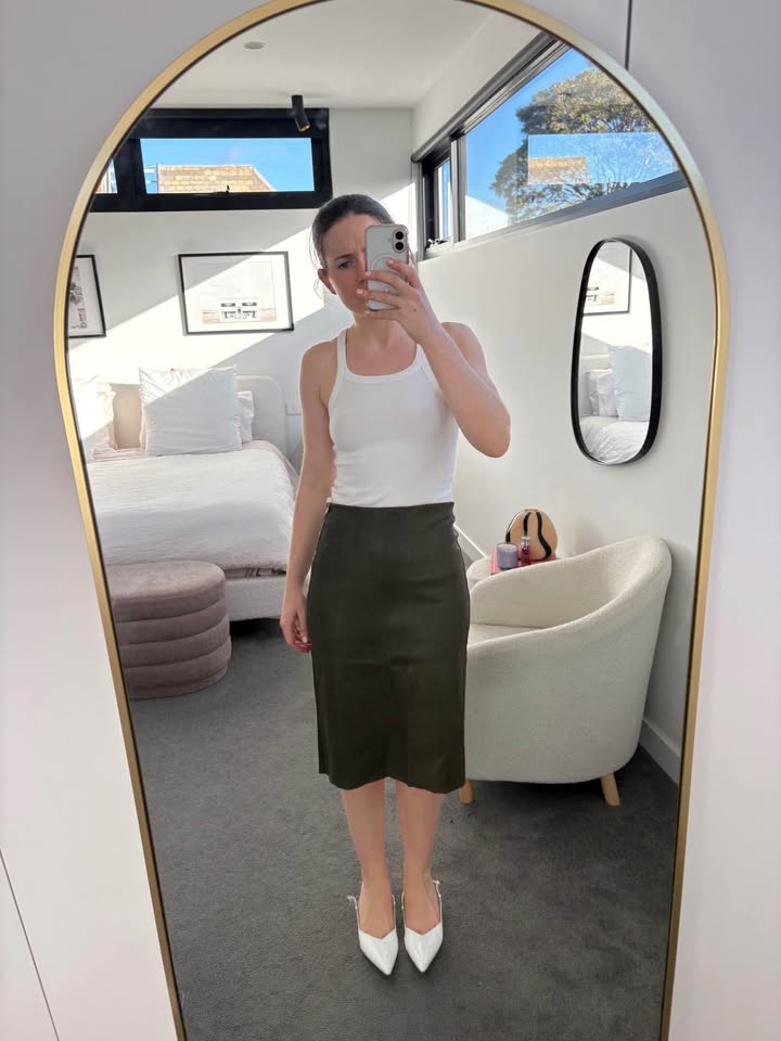 Scanlan Theodore Leather Skirt - Size 12