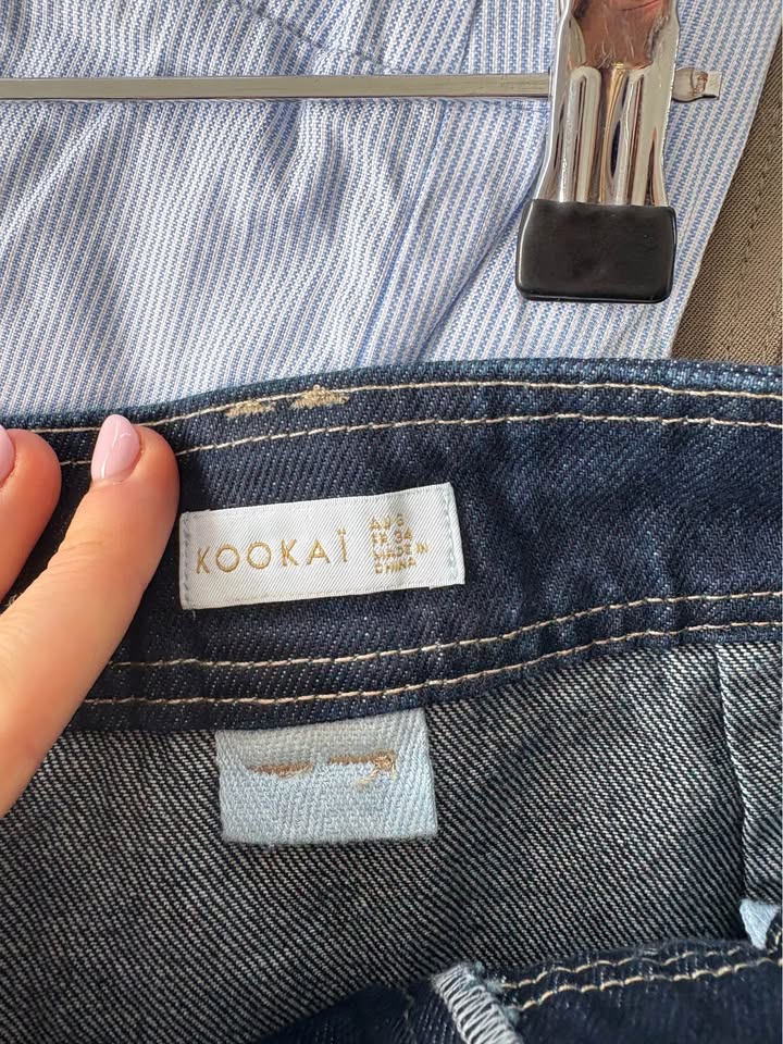 Kookai Denim Mini Skirt - Size 6