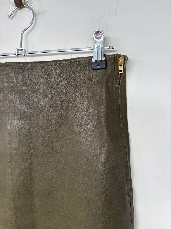 Scanlan Theodore Leather Skirt - Size 12