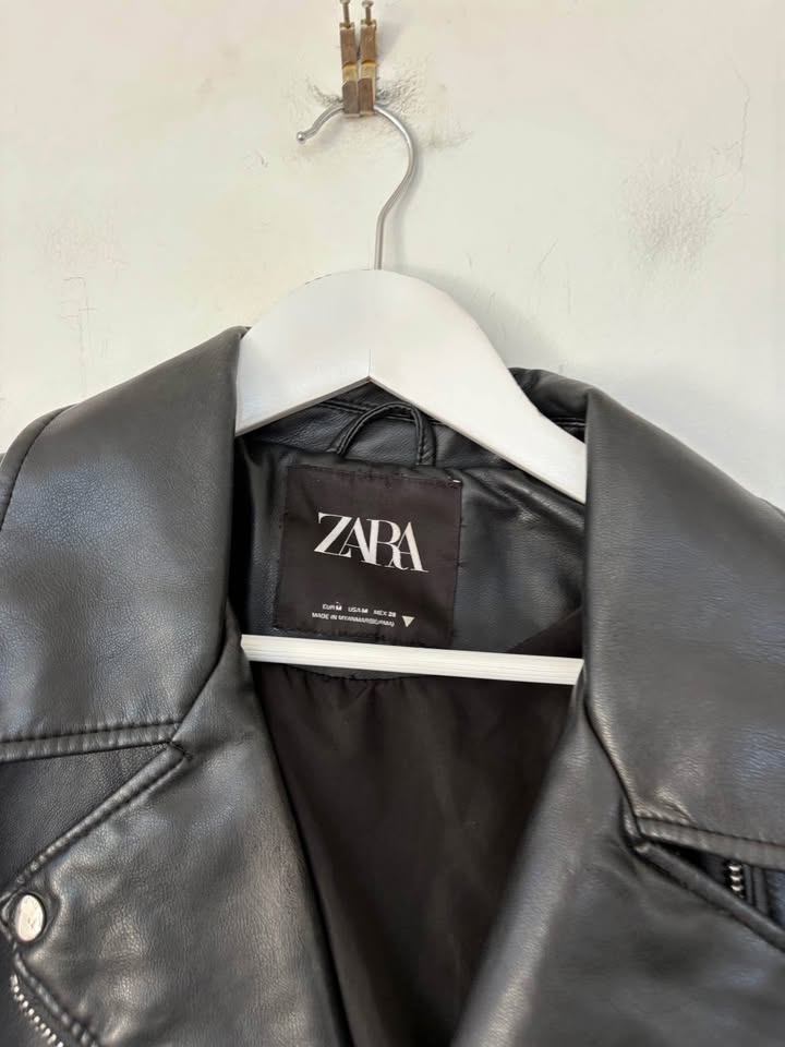 Zara Leather Jacket - Size Medium