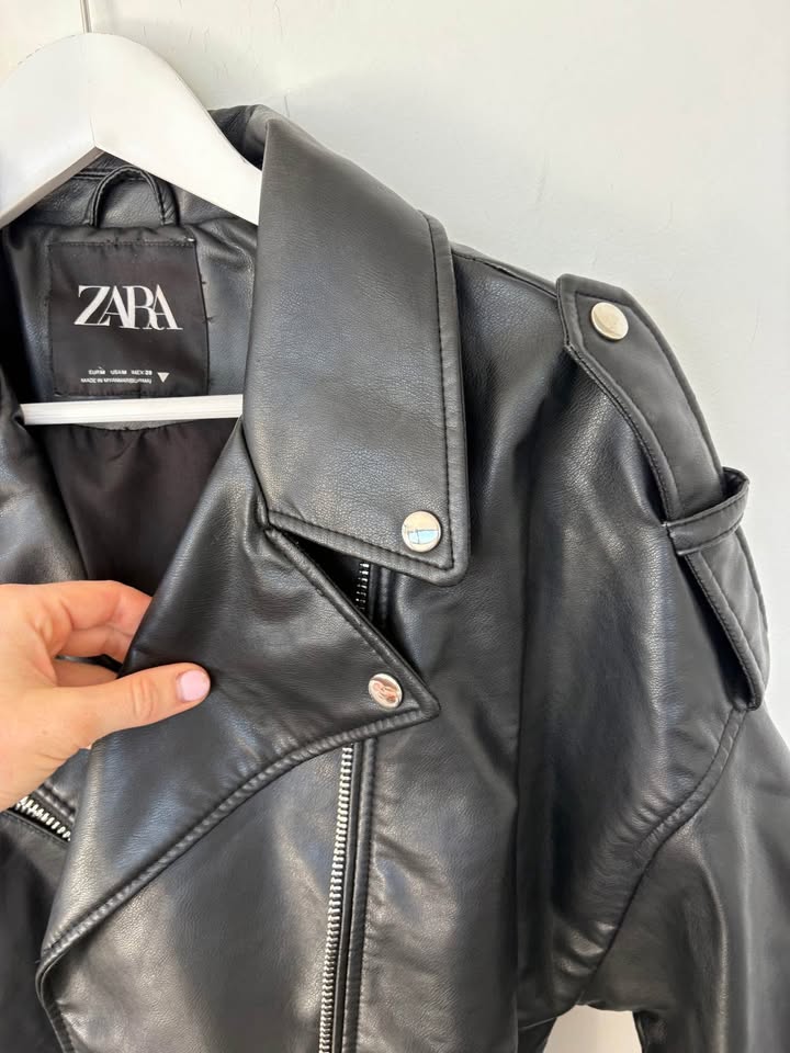 Zara Leather Jacket - Size Medium