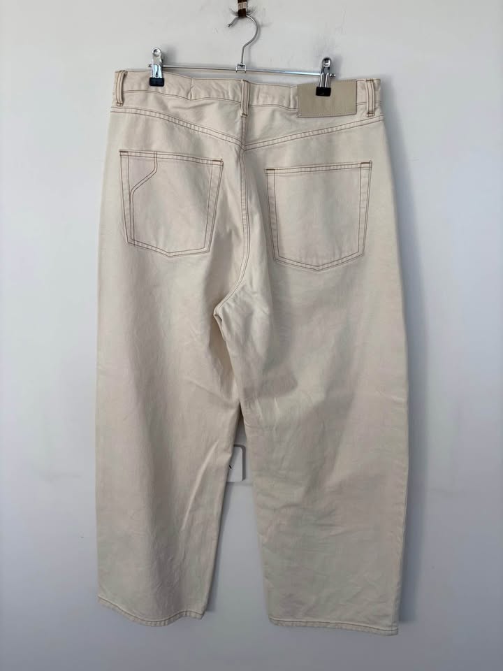 Henne Cream Jeans - Size 34