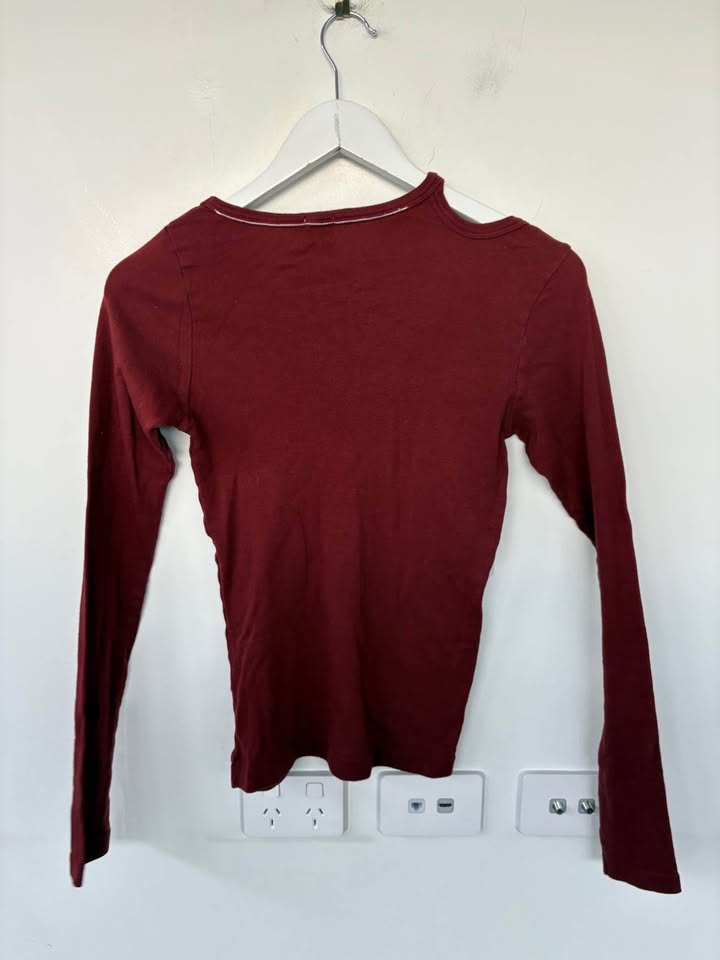 Bassike Longsleeve Top - Size XXS