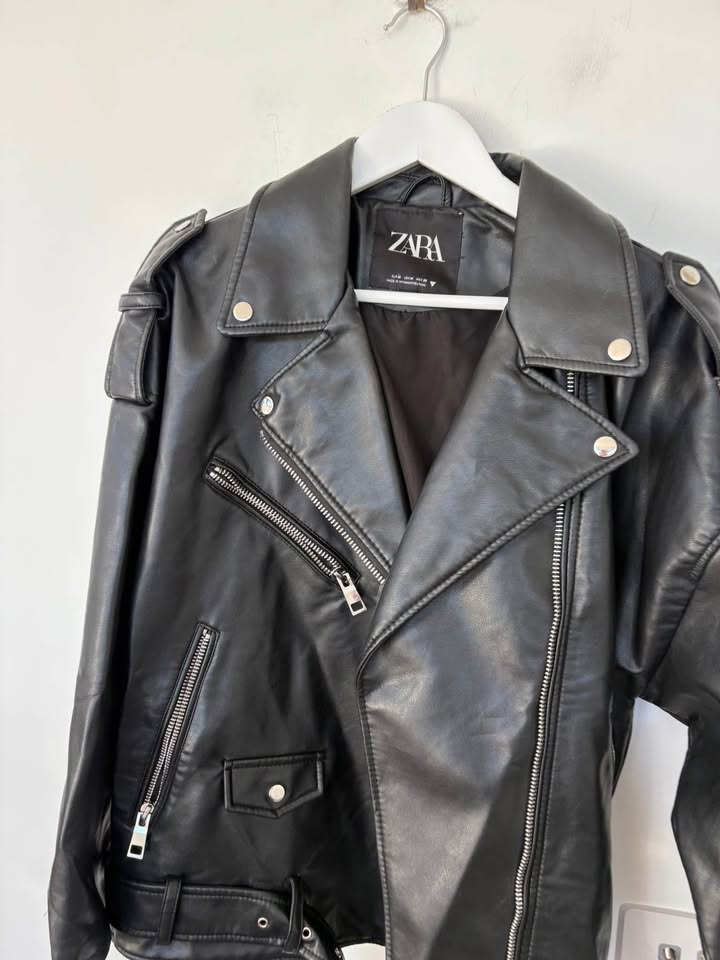 Zara Leather Jacket - Size Medium