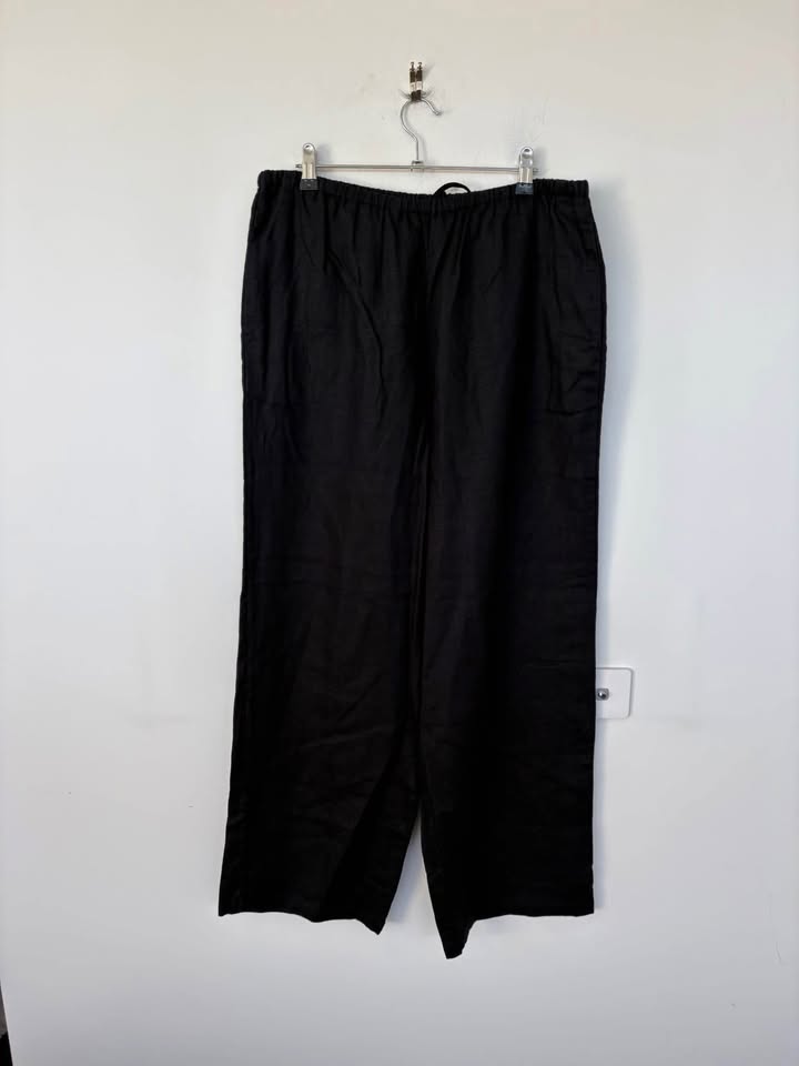 Witchery Black Linen Pants - Size 12