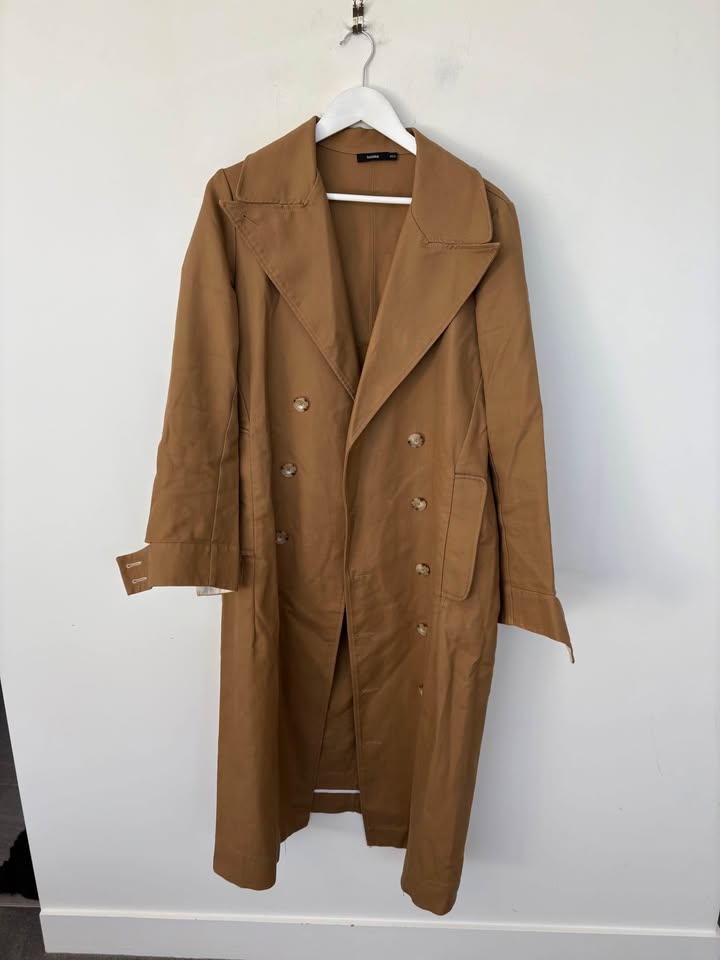 Bassike Trench Coat - Size XS/S