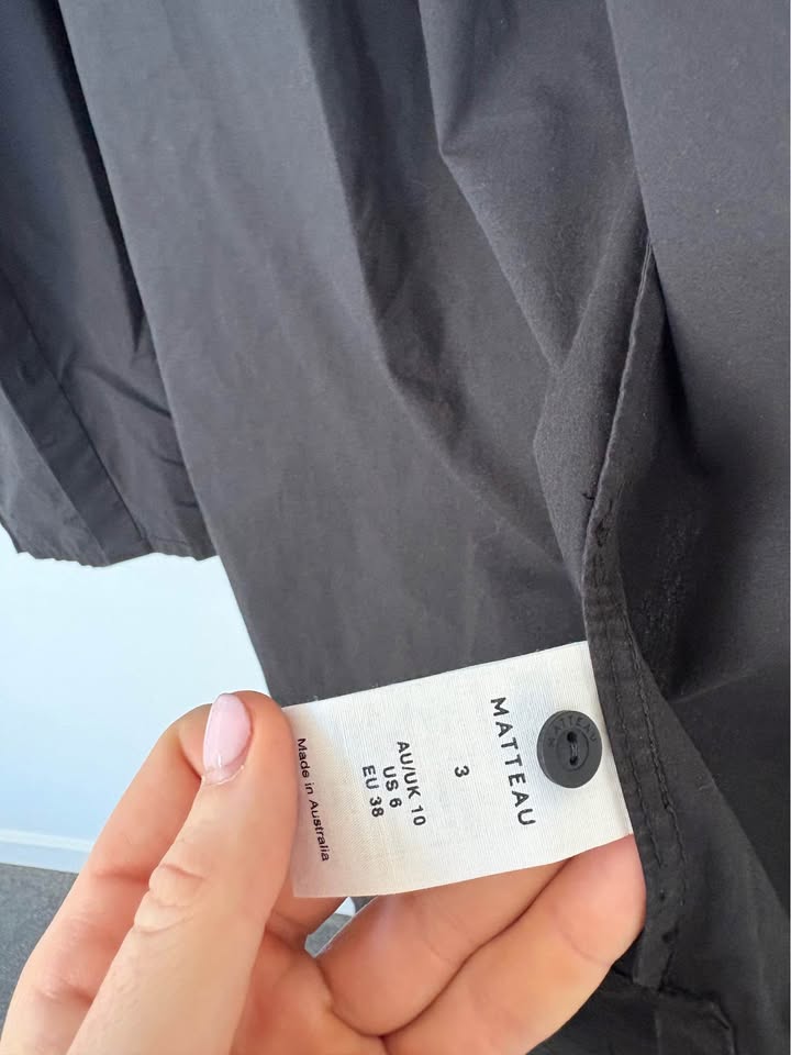 Matteau Black Shirt - Size 3
