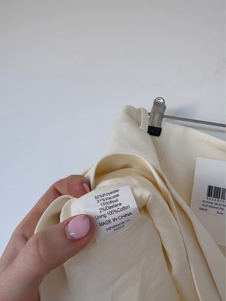 Dissh Cream Skirt - Size 10