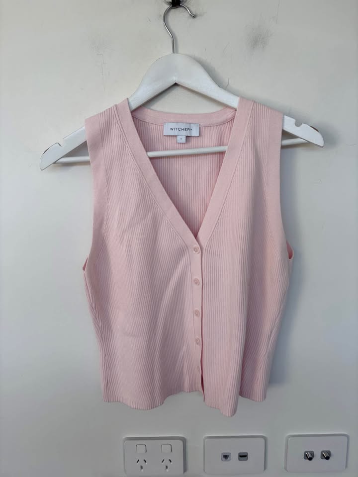 Witchery Pink Vest - Size Large