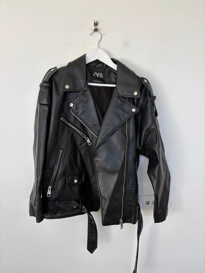 Zara Leather Jacket - Size Medium