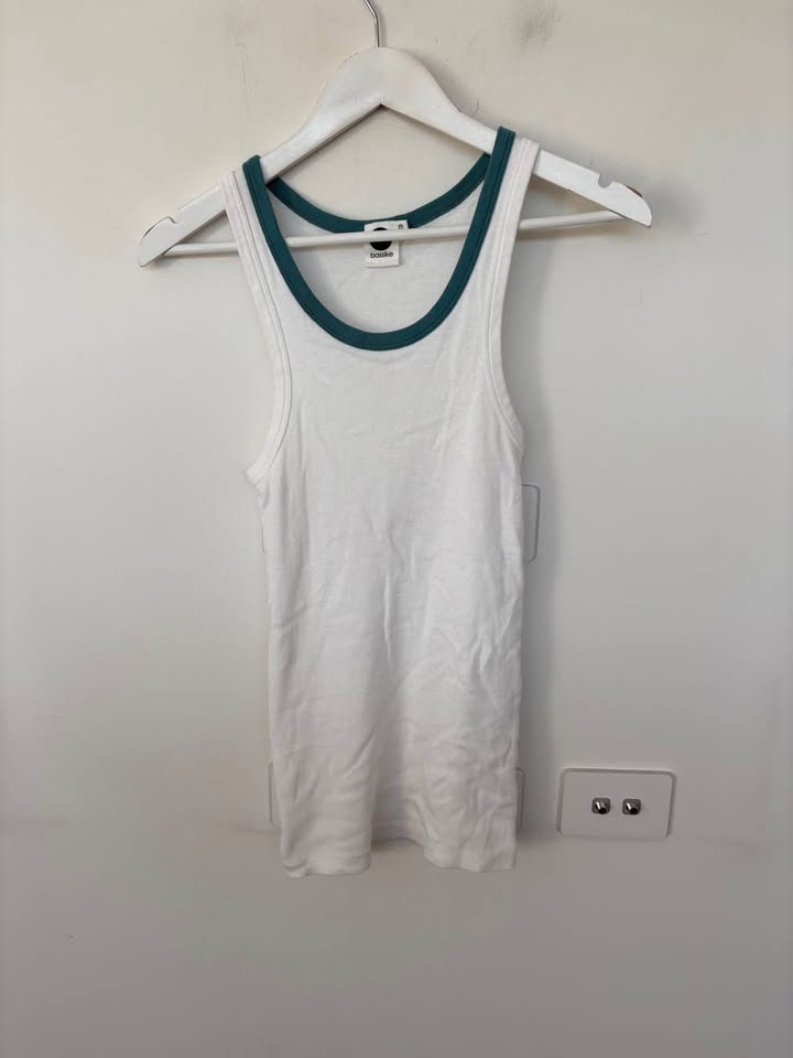 Bassike Tank - Size Medium