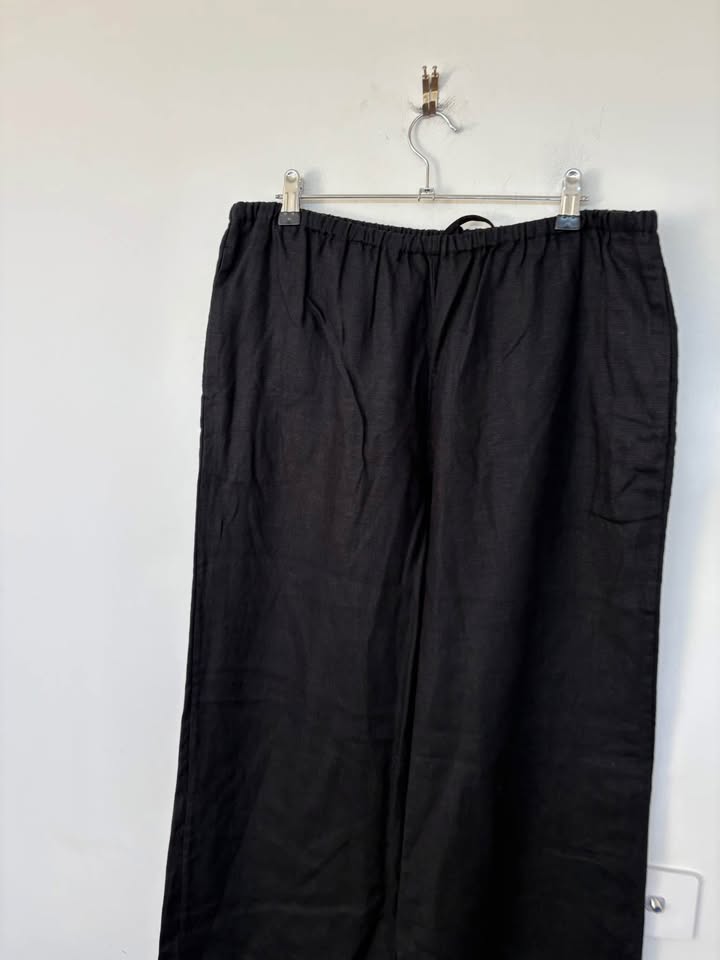 Witchery Black Linen Pants - Size 12