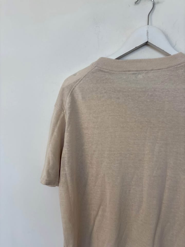Witchery Linen Knit Tee - Size Medium