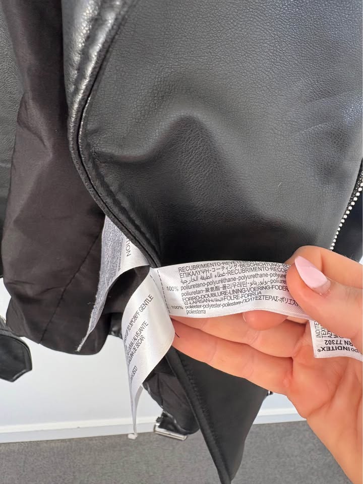 Zara Leather Jacket - Size Medium