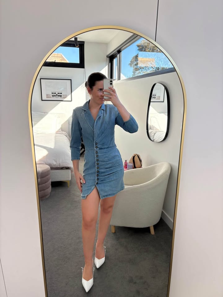 Retrofete Denim Mini Dress - size small