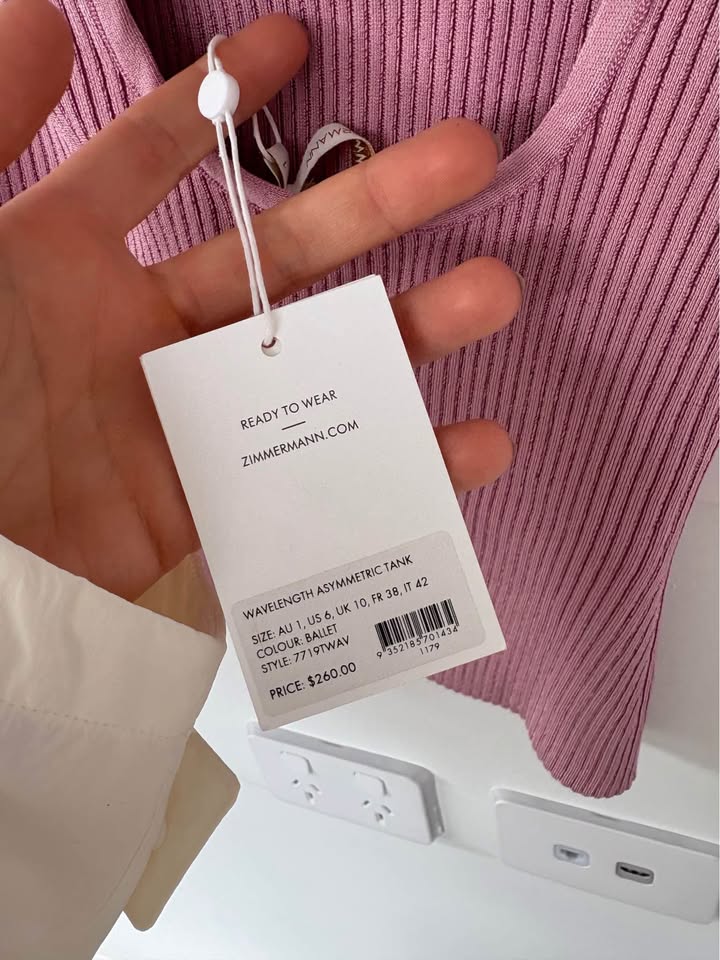 ZIMMERMANN Tank - size 1 BNWT