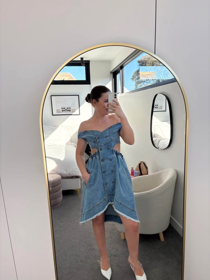 Aje Denim Mini Dress - size 8
