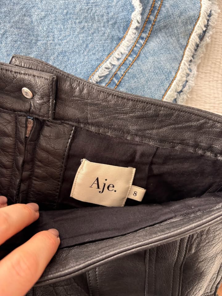 Aje Leather Skirt - size 8