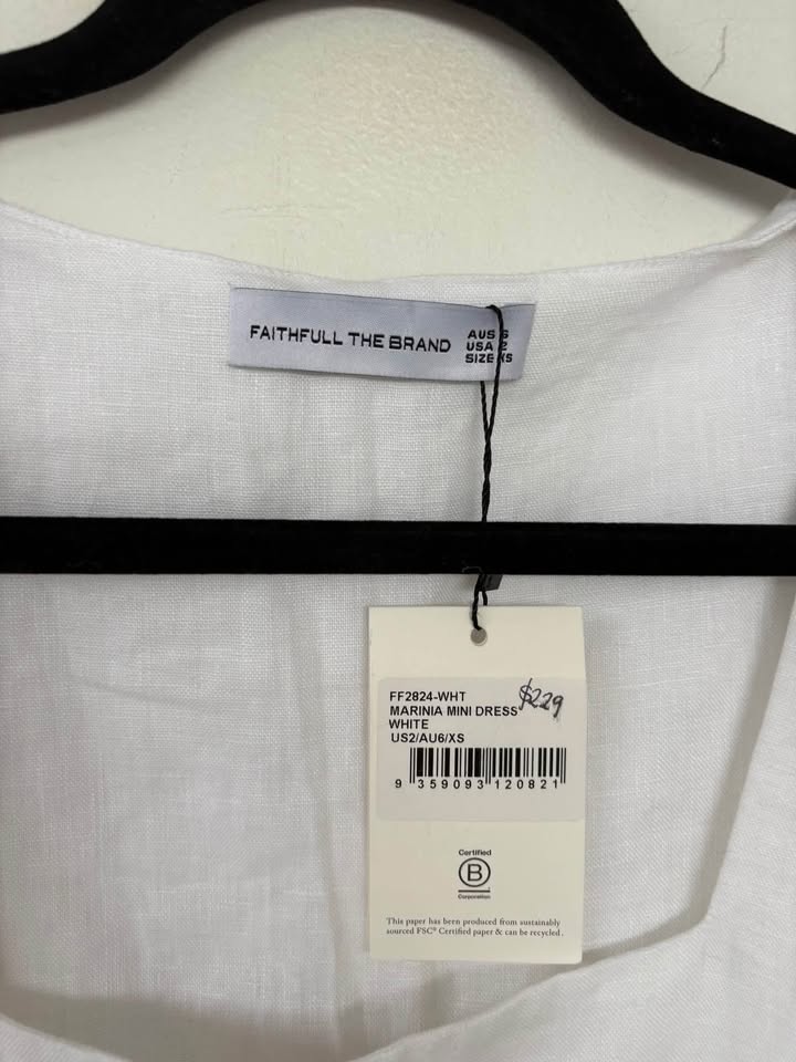Faithful the Brand Mini Dress - size 6 BNWT