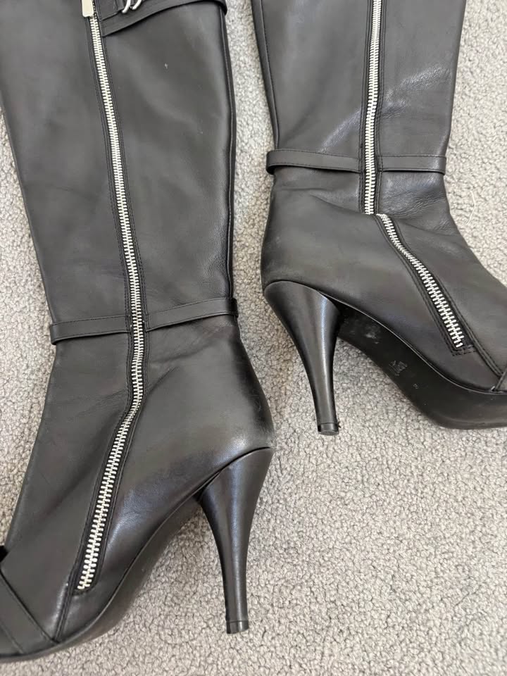 Wittner Black Leather Boots - Size 39