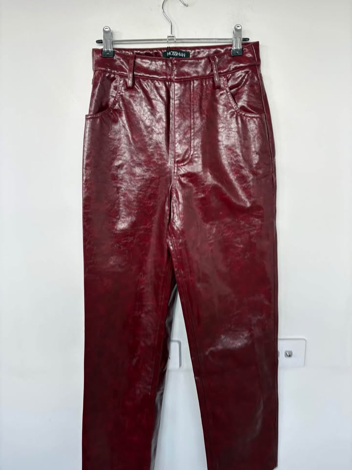 Mossman Faux Leather Pants - Size 6
